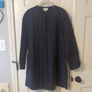 Tuckernuck Navy Luella Long-Sleeve Mini Dress With Pockets, L